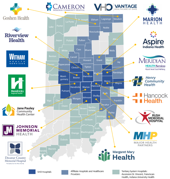 Suburban Health Organization Members Map
